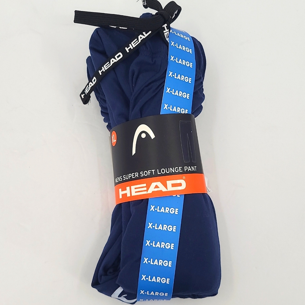 Head XL Navy Blue white logo super soft lounge pajama pants Cozy Christmas